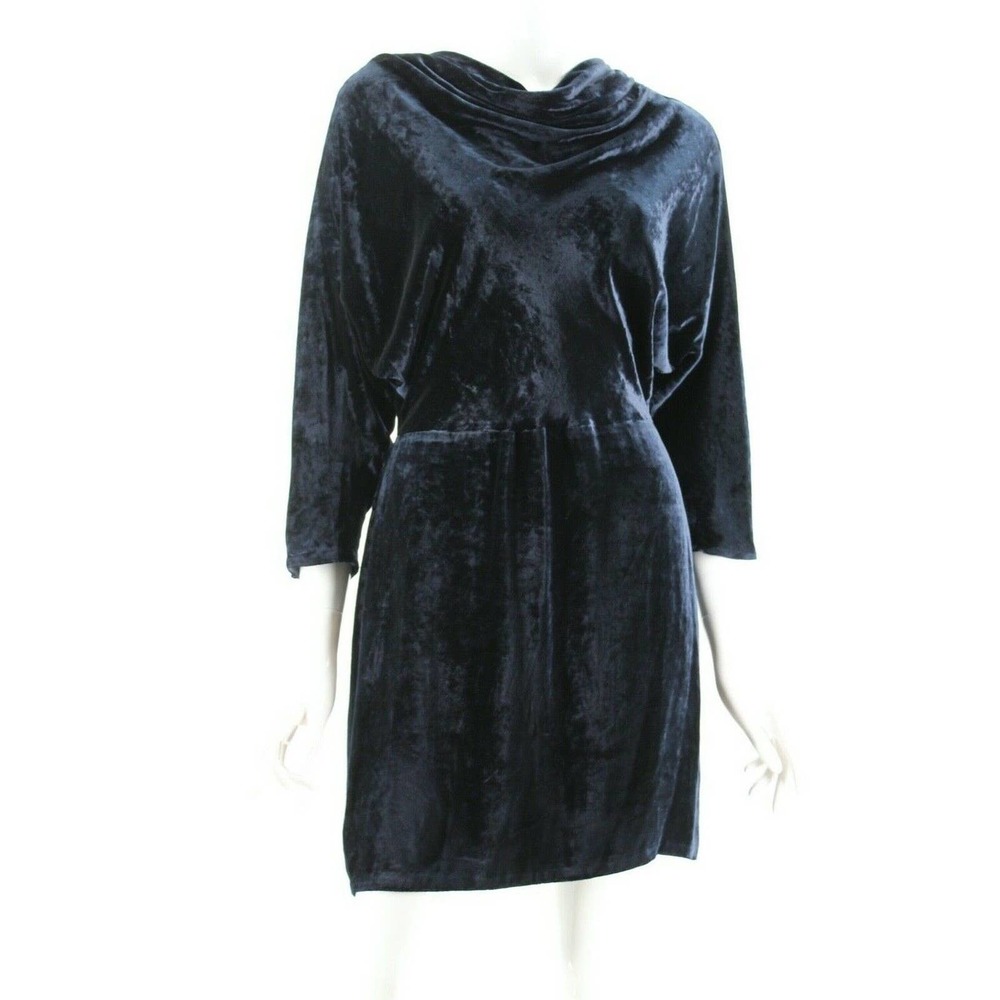 A.L.C. Navy Blue Velvet Mini Sheath Marin Dress 6